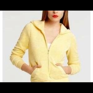 juicy couture yellow terry hoodie