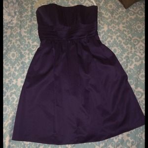 David's Bridal cotton sateen strapless dress