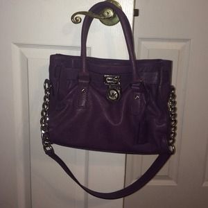 Excellent condition purple Michael Kors Hamilton