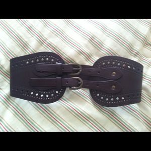 Brown imitation leather belt