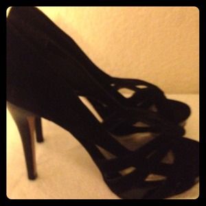 Black pair of Suede Steve Madden Pumps, size 9 M.