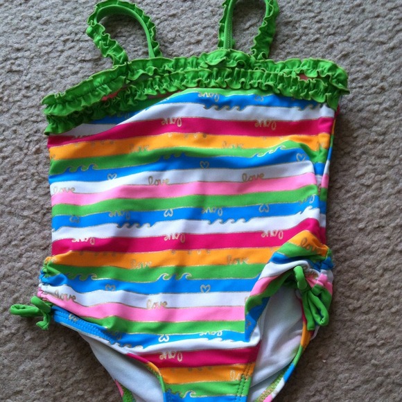 2T-4T vibrant striped one piece