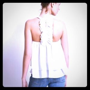 NAKED ZEBRA Princess ruffle tank