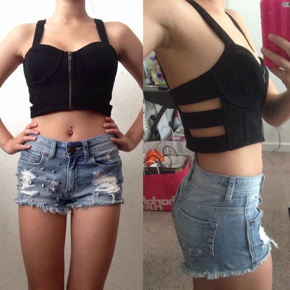 LUSH side cutout bustier
