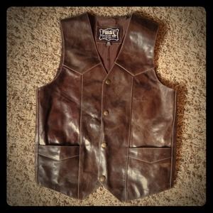 Vintage Genuine Leather Vest
