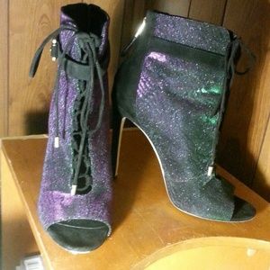 Brian Atwood Open-Toe Booties. Size US 8.
