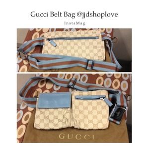 ‼️SOLD‼️Gucci Waist Belt Bag Beige/Brown/Blue/Sil
