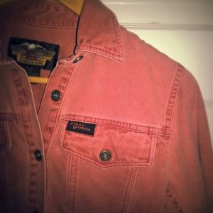 Vintage Harley Davidson Denim Button Up