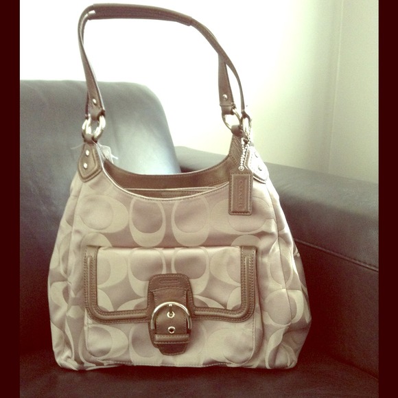 NWT Auth Coach signature hobo bag.