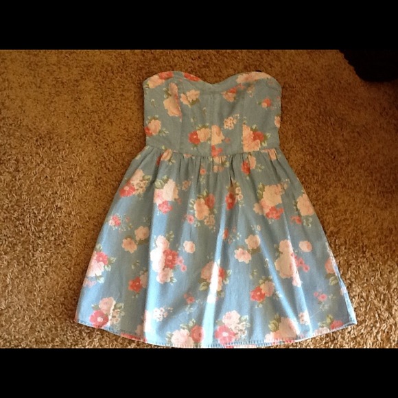 Forever 21 floral chambray dress