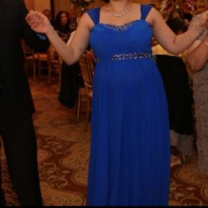 Royal blue evening gown