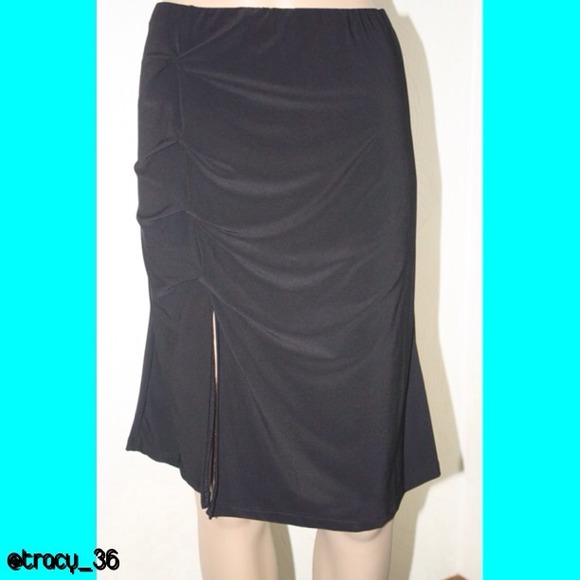 Black Rouche  Skirt