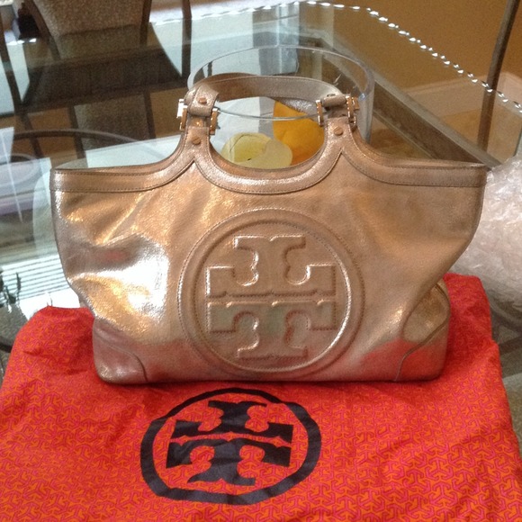 Silver Tory Burch tote