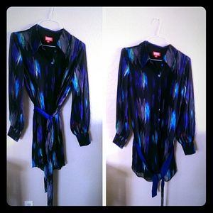 Sz LG colorful long sleeve shirt/dress