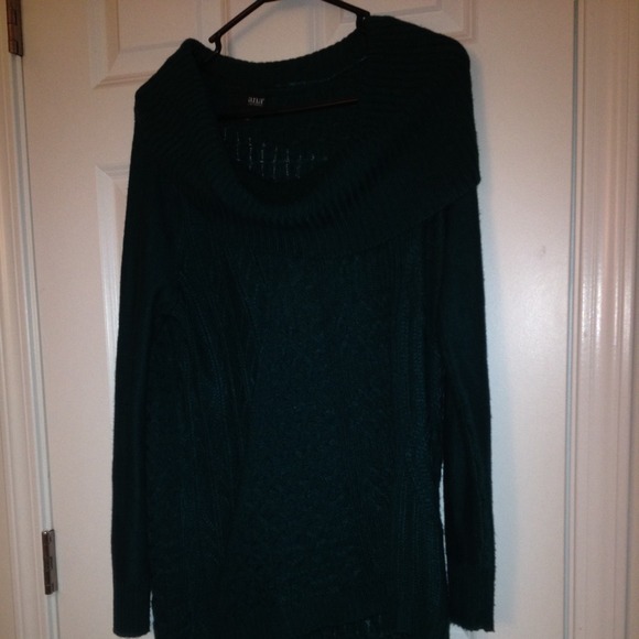 Emerald green knitted sweater - Picture 3 of 3