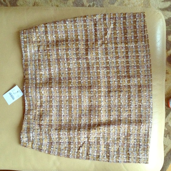 J crew metallic tweed mini skirt