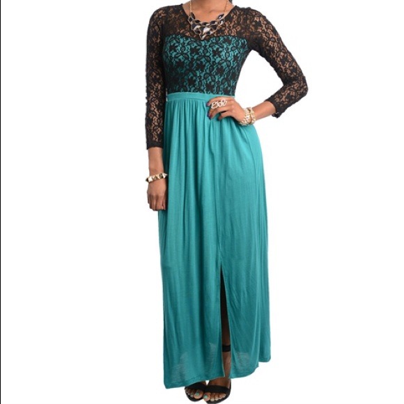 Lace back maxi dress