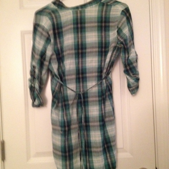 Green and blue country style shirt - Picture 3 of 3