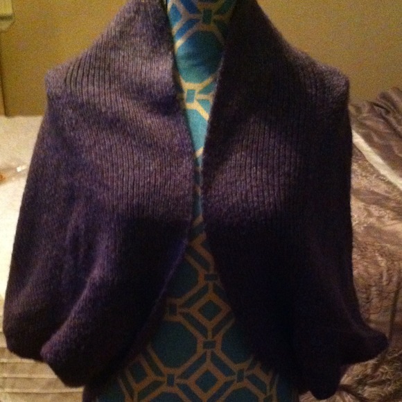 purple cape style cardigan