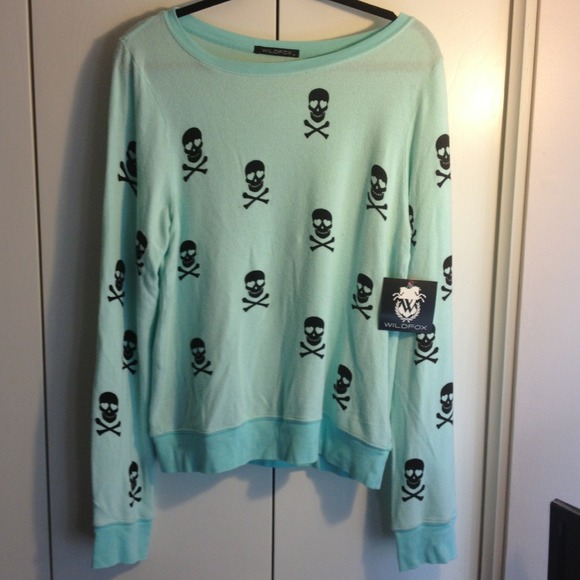 AUTHENTIC WILDFOX skull baggy beach jumper