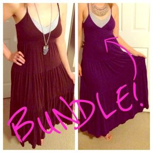 BUNDLE! Brown and Purple Maxi Dress