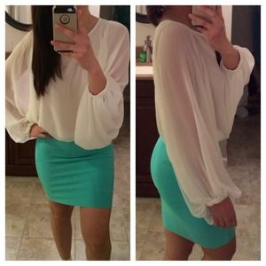 Light chiffon blouse with open back