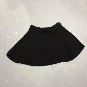 American Apparel Black Denim Circle Skirt