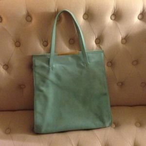 Mint suede ZARA handbag