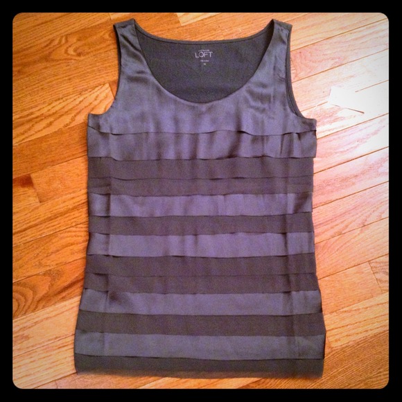 LOFT Tiered Tank (Gray/Blue)