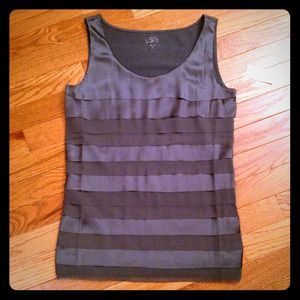 LOFT Tiered Tank (Gray/Blue)