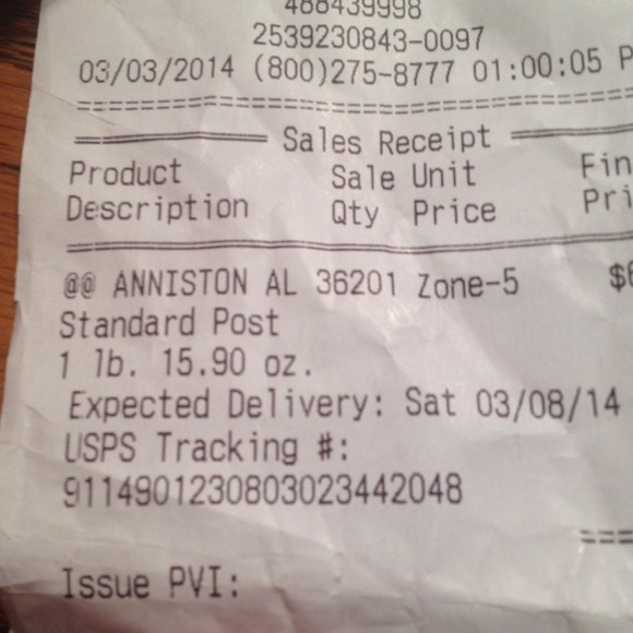 Tracking number for @beccalynn0149 - Picture 1 of 1