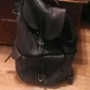 Leather backpack