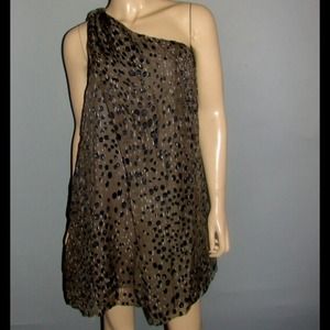 Max Studio Draped One Shoulder Dress