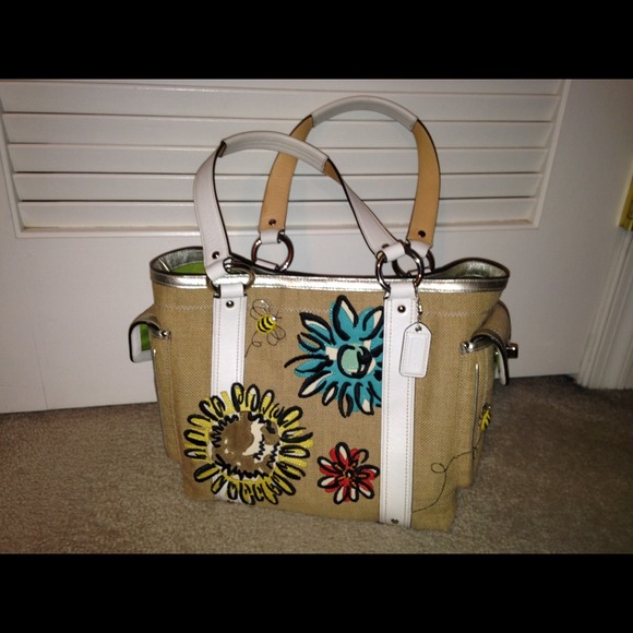 Sold Coach straw purse