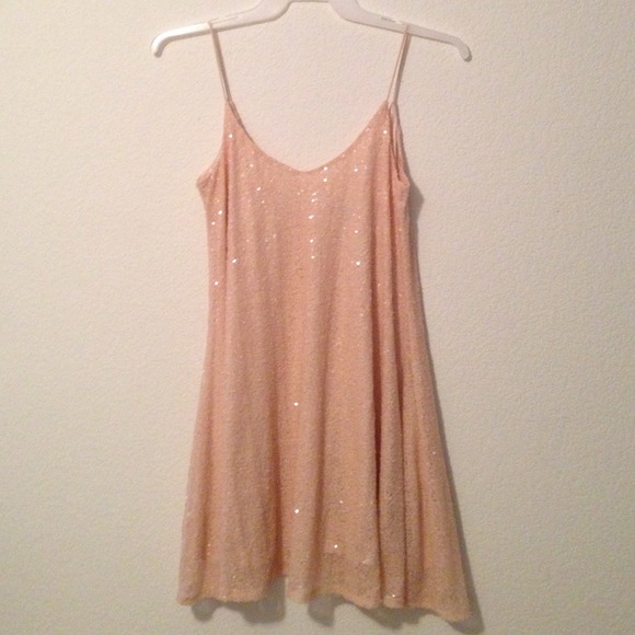 Peach/Nude Sequin Winterball Dress