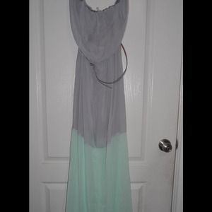 Sheer bottom Maxi dress.