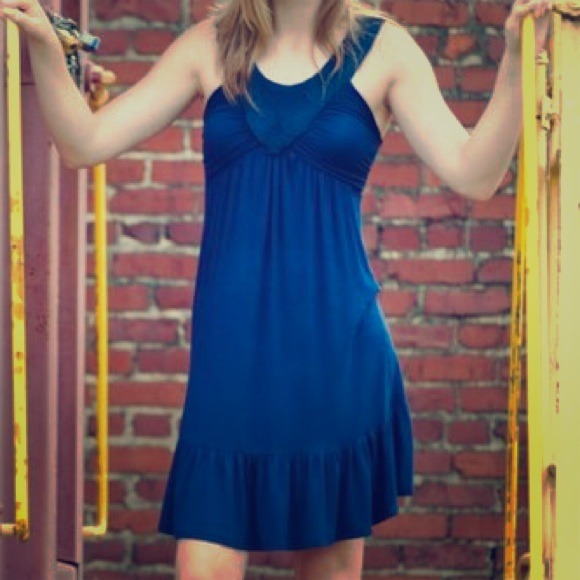 Dresses & Skirts - Navy blue country chic sundress!