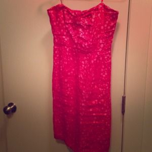 jCrew linen strapless dress