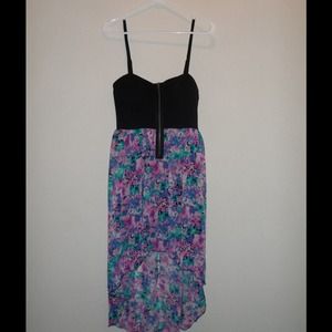 !!!!! SOLD!!!!!! Corset hi-lo floral dress.