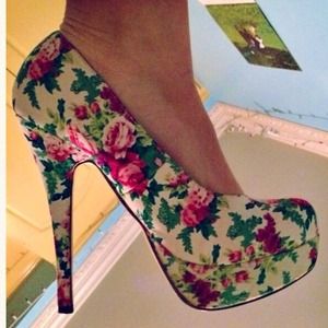 Floral Pump Heels
