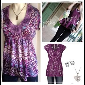 Purple Print Top 💸 bundle 4 for $10 💸