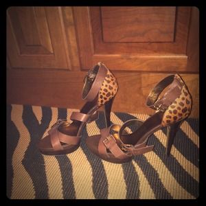 Nine West leopard heels