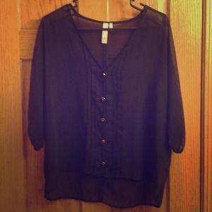 Black top, gold buttons