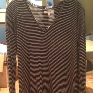 Black and white striped Madewell Long Sleeve