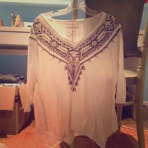 Tribal print Quarter length sleeve Free People Top
