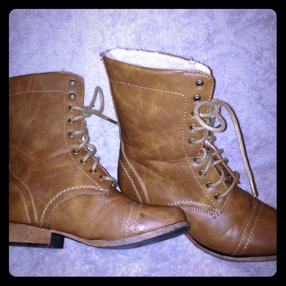 Light brown combat boots!