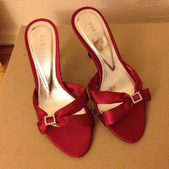 Red shoes sandals. NWOT
