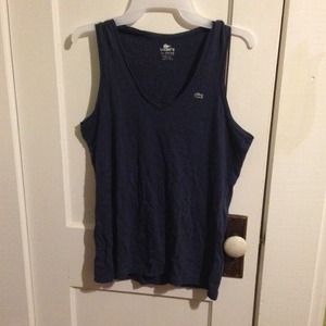 Lacoste navy tank top