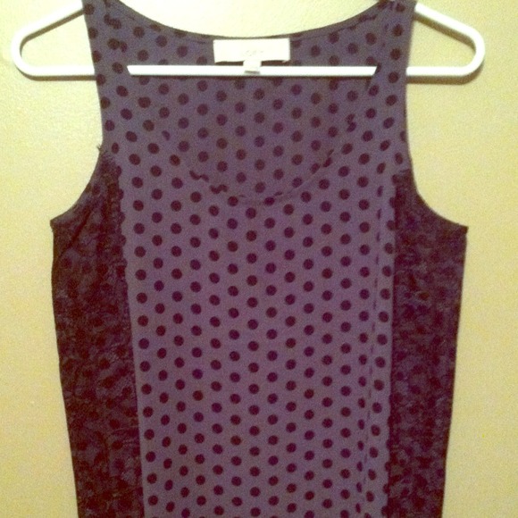 Beautiful polka dot and lace tank top! 😍 - Picture 1 of 4
