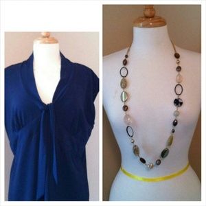 BUNDLE - Merona Top and NY& CO Necklace